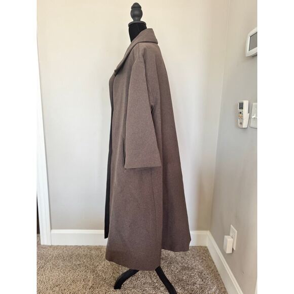 Vintage Youthcraft Brown Textured Coat Butterfly Collar Silk Lined - Picture 3 of 6